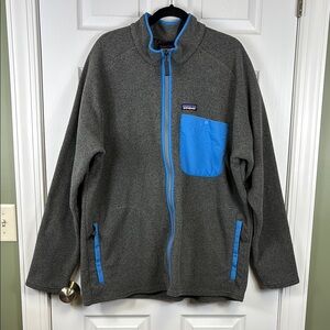 Patagonia Synchilla Karstens grey fleece jacket sz XXL